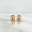 18K Rose Gold Smooth Ball Stud Earrings / 0.9gr / 8mm