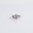 Women Ring 14K White Gold With Diamonds / 5.8gr / Size 7