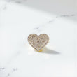 10K YG Reverse Diamond Heart Rings / 5.9gr / Sz 7 / D-1.30Ct