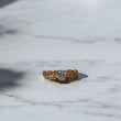18K Yellow Gold Climbing Plant Ring With Zircons / 1.8gr / Size 6
