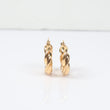 18K YG Twisted Hoop Earrings / 3.57gr / 0.8in /
