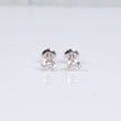14K WG Lab Diamond Solitaire Round Stud Earrings / 0.82gr / 5mm / 1 CTTW Lab VS / E-F