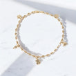 18K Yellow Gold Gc-Butterfly-Dolphin-Oso Ts-Elephant Anklet / 4.3gr / 3.6mm / 9.5in