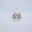 18K White Gold Smooth Ball Stud Earrings / 0.55gr / 5mm
