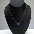 14K White Gold Diamond Heart Jewelry Set 0.03Ct / 1.7gr