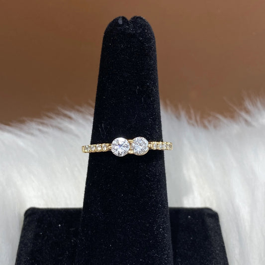 14K Yellow Gold Diamond Luxury Engagement Ring 1Ct / 2.7gr / Size 7