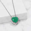 18K-14K Diamond Heart  Set Jewelry / 19.3gr / 2.1mm / 18in  / 23.0Ct emerald