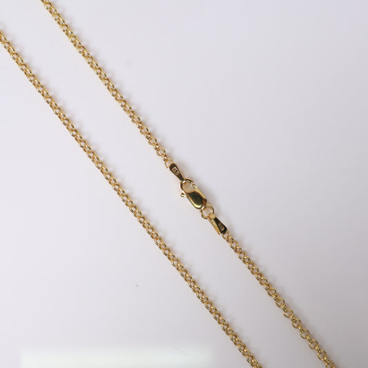 14K YG Roll-on Chain / 2.66gr / 2.1mm / 18in /