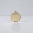 14K YG Memorial Round Pendant / 4.7gr / 1.7in / White Zircons