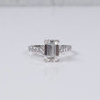 14K WG Lab Diamond Emerald Cut With Certificate Engagement Ring / 2.84gr / Sz 7 / 2.15 CTTW Lab VS / E-F