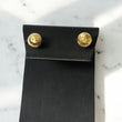 18K Yellow Gold Diamond Cut Ball Stud Earrings / 1.25gr / 8mm