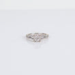 Women Engagement Ring 14K White Gold With Diamonds / 3.5gr / Size 6.5