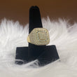14K Yellow Gold Diamond Square Ring 4.52Ct / 16.5gr / Size 9