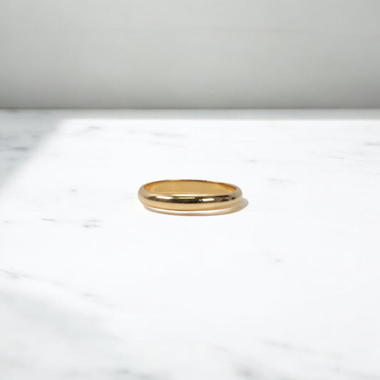 14K YG Band Fashion Engagement Ring / 2.52gr / Sz 8 /