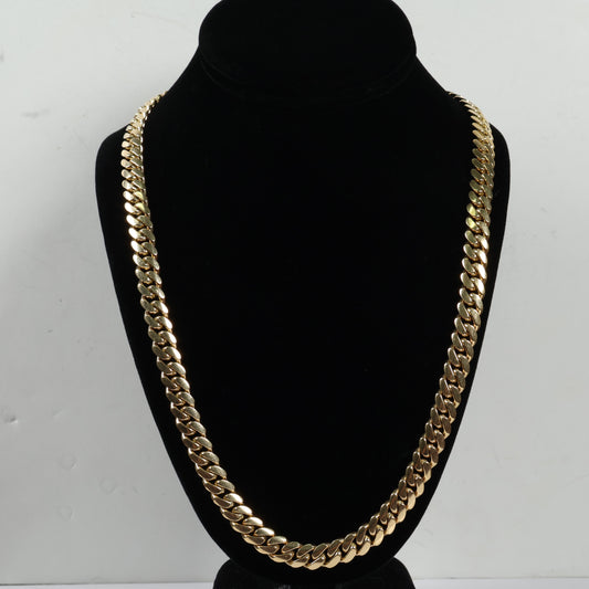 14K YG Cuban Links Chain / 257gr / 15mm / 24in /
