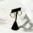 18K Yellow Gold Luxury Hoop Earrings / 2.36gr
