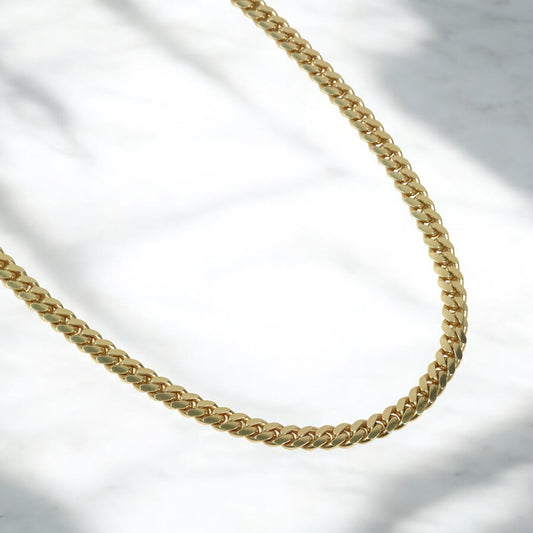 10K YG Micro Cuban Links chain / 61gr / 6mm / 26in /