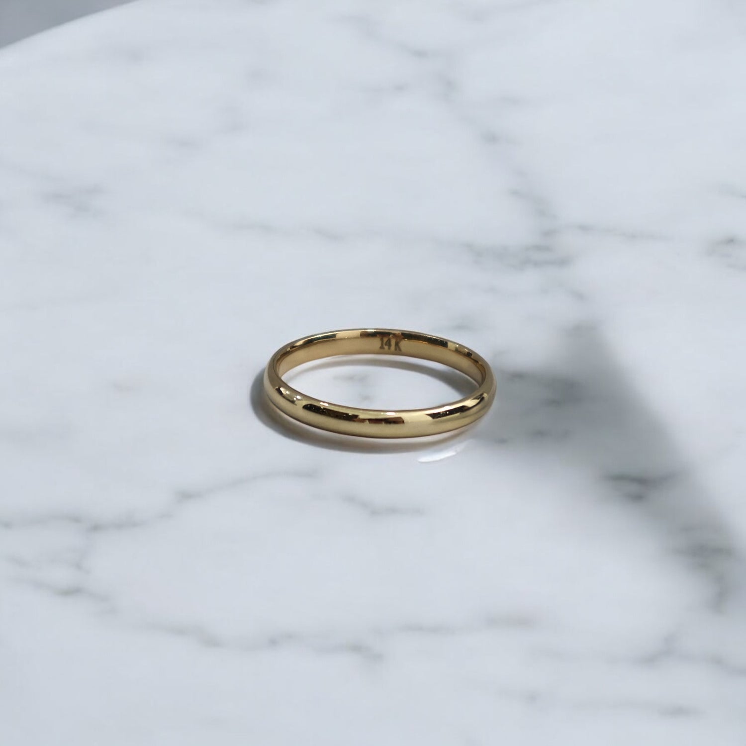 14K YG Luxury Engagement Ring / 1.60gr / 3mm / Sz 6