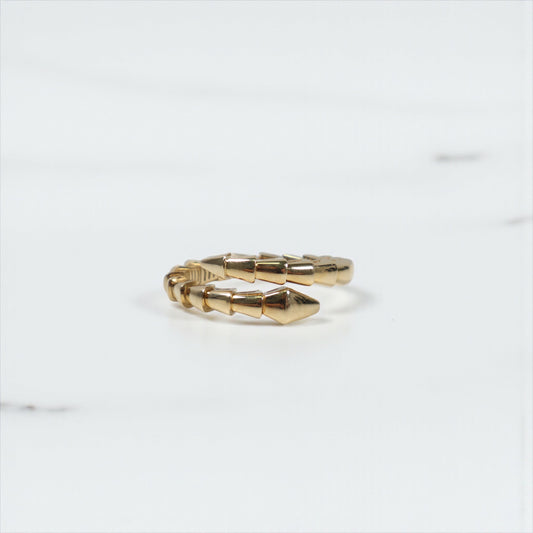 14K YG Snake Rings / 3.9gr / Sz 10 /
