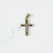 10K 2 Tone Crusifix Pendant / 1.17gr / 1.2in /