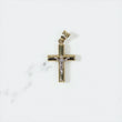 10K 2 Tone Crusifix Pendant / 1.17gr / 1.2in /