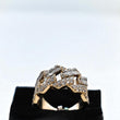 Chain Ring 14K Yellow Gold With Diamond 2,75ct / 14.9gr / Size 10.5