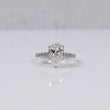 14K WG Lab Diamond Pear Cut Brilliant With Certificate Engagement Ring / 3.95gr / Sz 7 / 3.02 CTTW Lab VS / E-F