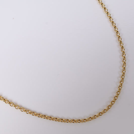 14K YG Roll-on Chain / 2.66gr / 2.1mm / 18in /