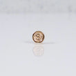 18K YG Letter S Textured Circle Ironwork / 0.2gr / 7mm /