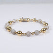 10K YG Diamond Balls - Smooth balls Bracelet / 22.1gr / 7.1mm / 8in / 3.75Ct / VS2-SI1 / G-H