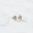 10K YGDiamond Little Heart Stud Earrings / 0.94gr / 7mm / D-0.10Ct