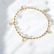 18K Yellow Gold Gc-Oso Ts-Virgen-Ladybug-Holy Spirit Anklet / 5.2gr / 4mm / 10in