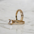 14K YG Round Set Engagement Ring / 4Gr / Sz 7 1/2