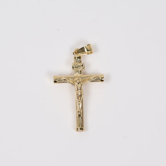 18K YG 0-10 Christ Pendant / 1.76gr / 1.5in /