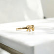 10K YG Diamond HK - Letter X Rings / 2.4gr / Sz 6 3/4 / 0.12Wt Dia
