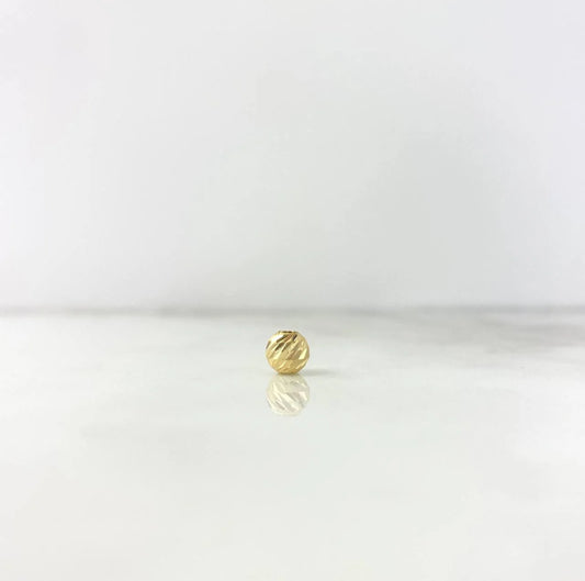 18K YG Diamond Cut Ball Accessory / 0.22gr / 6mm /