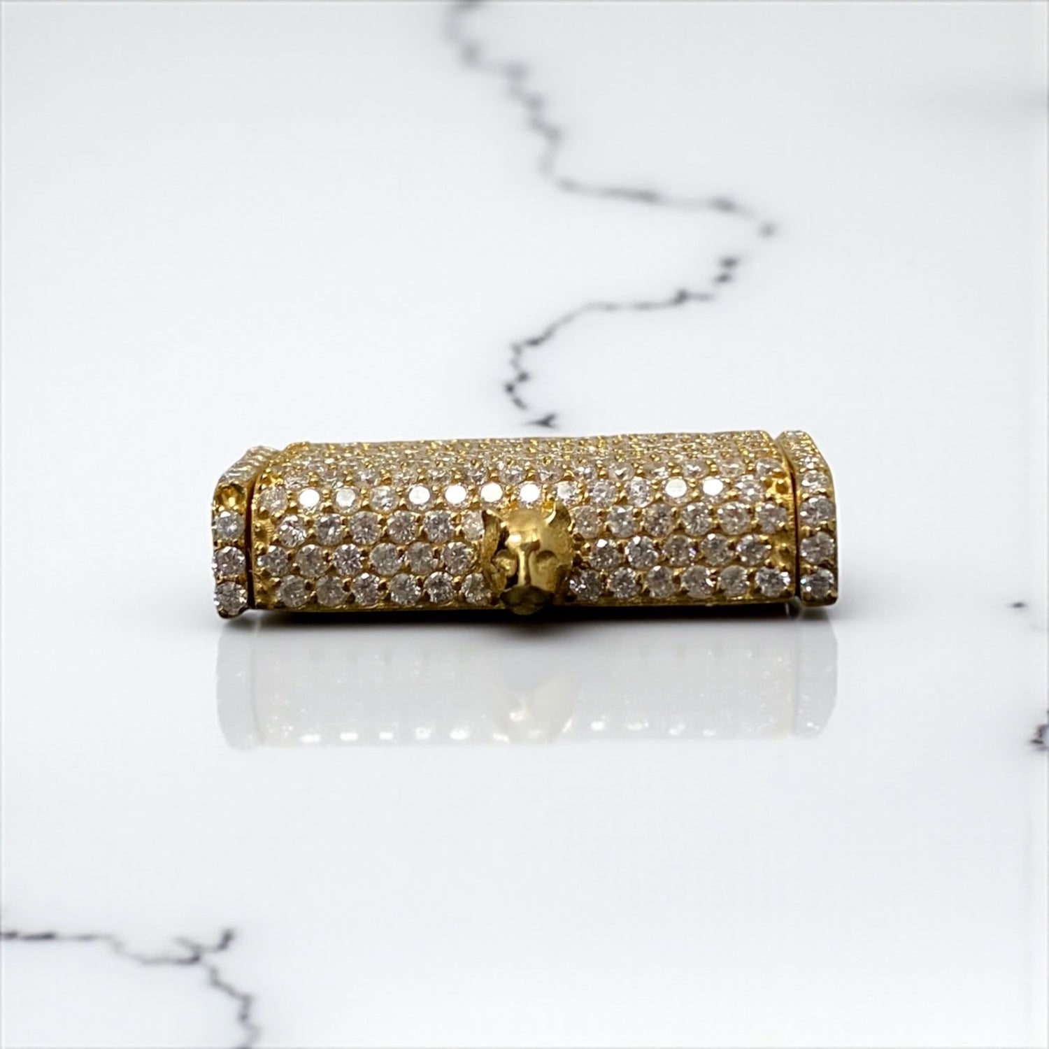10K Yellow Gold Diamond Sleek Lock Ct Dia / 15.8gr / 14.5mm