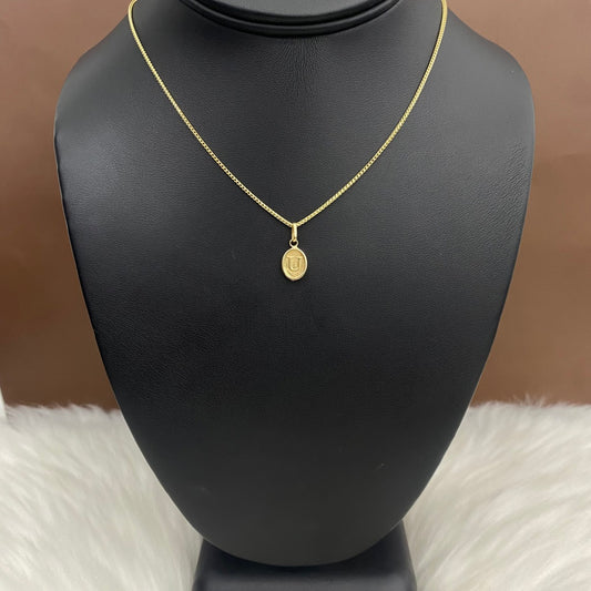 18K YG Letter U Pendant / 0.49gr / 0.6in /