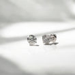 14K WG Diamond Solitaire Stud Earrings / 1.28gr / 6mm / 1Ct Dia