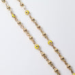 14K YG balls - Yellow Turkish Eye Chain / 11.4gr / 4mm / 18.5in /