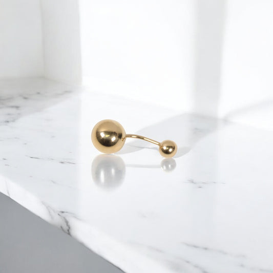 14K YG Belly Navel Piercing / 1.71gr / 1in /