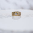 10K YG Fashion Solitaire Rings / 6.91gr / Sz 11 / White Zircons