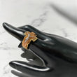 18K Three Colour Gold Cross Ring / 13.7gr / Size 9 1/2