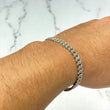 10K White Gold Cuban Link Bustdown Bracelet 1.69Ct Dia / 16gr / 6.2mm / 8in