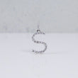 14K WG Lab Diamond Letter S Pendant / 1.05gr / 1in / 0.71 CTTW Lab VS / E-F