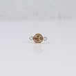 18K YG Letter I Textured Circle Ironwork / 0.25gr / 7mm /