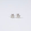 14K WG Lab Diamond Emerald Cut Stud Earrings / 1.50gr / 7mm / 2.13Ct Lab / VS / F
