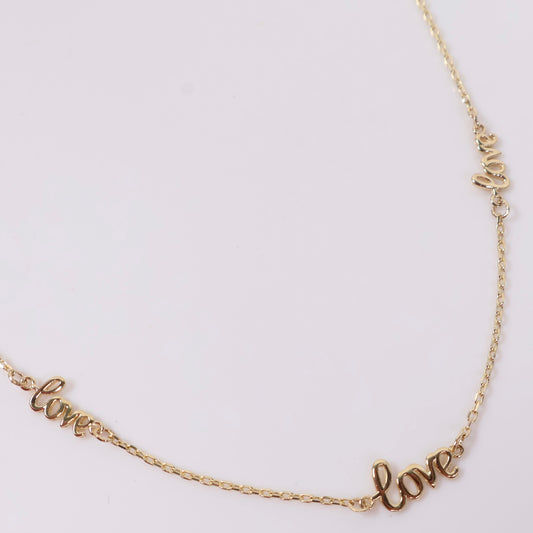 14K YG Love Chain / 1.8gr / 1mm / 18in /