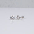 14K WG Lab Diamond Solitaire Round With Certificate Stud Earrings / 1.32gr / 6mm / 2 CTTW Lab VS / E-F