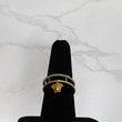 14K Yellow Gold Luxury Ring With Zirconia / 2.6gr / Size 7